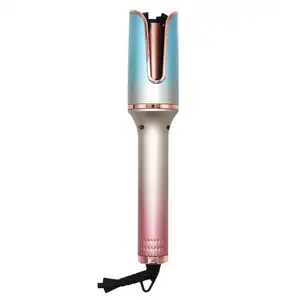 Factory Portable Cordless Auto Rotating Styler USB Rechargeable Automatic Hair Curler Ceramic Rotating Curler Professional Rose