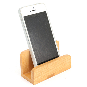 Natural Europe OEM Kits de escritorio pulido natural Finger Touch Phone Madera de haya Soporte suave Soporte Love Theme Display Stand Holder - Product Image 3