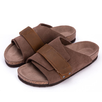 Sabots Confortables en Daim pour Hommes et Femmes avec Semelle Intérieure en Liège, Dessus en Cuir, Chaussons, Sandales de Sport, Chaussures de Sport d'Extérieur, Design Personnalisé