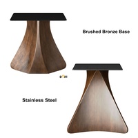 Ensemble de table à manger rectangulaire de luxe en marbre, 10 places, pieds en acier inoxydable bronze brossé doré, base en cristal artistique, table de banquet moderne