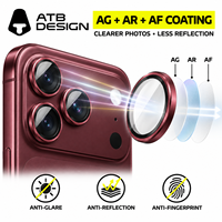 Protection d'objectif photo ATB en gros, sans bulles, installation facile pour iPhone 18 Pro Max, 18 Duo, 17 Pro Max