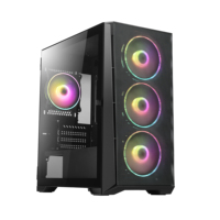 AntarcChill Dark Flash Computer Case Gaming Computer Cpu Cases Pc Gaming Cpu Cabinet with VGA Card Slot for Gamer