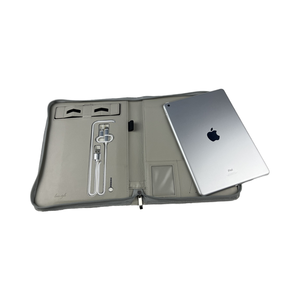 Porte-documents de voyage professionnel A5 personnalisé avec logo, <span class=keywords><strong>rechargeable</strong></span>, 100 feuilles, fermeture éclair, organiseur de documents - Product Image 4