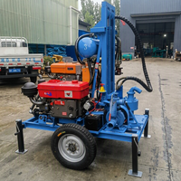 Nouvelle plateforme de forage rotative pour puits d'eau, alimentée au diesel, profondeur maximale de forage de 150 m