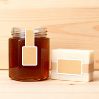 Rouleau d'étiquettes adhésives en papier kraft vierge - Autocollants écologiques brun naturel pour emballage alimentaire, bricolage et étiquettes d'expédition