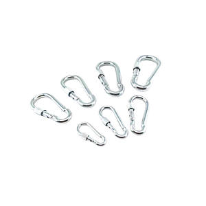 Mosquetón de hierro galvanizado en zinc con forma de calabaza de Zhejiang, tamaño 9, con tuerca de seguridad, hebilla de liberación rápida con resorte para exteriores - Product Image 2