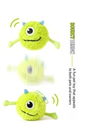 Jouet pour chien en peluche Monstre avec balle couineuse et noyau rebondissant en TPR pour le jeu interactif et le nettoyage des dents