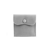 Petite Pochette à Bijoux Personnalisée en Velours et Microfibre avec Logo, Emballage à Rabat pour Boucles d'Oreilles, Colliers, Bracelets et Bagues