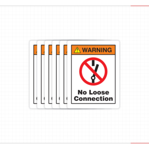 Autocollant adhésif 3M AGS E08 « Attention : Raccordement non sécurisé » – Anti-rayures, étanche, résistant à la chaleur – Signalisation de sécurité électrique - Product Image 2