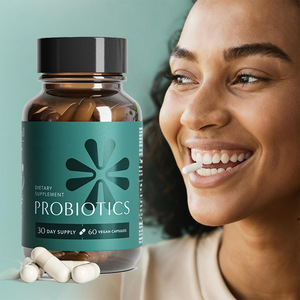 Suplementos Probióticos de Marca Privada para la Salud Intestinal, 50 Mil Millones de UFC, Cápsulas Probióticas con Fibra Dietética para el Apoyo Digestivo e Intestinal - Product Image 1