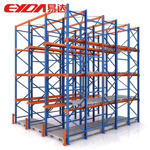 Sistema de estantería de palets de entrada ajustable Carretilla elevadora de acero Estantería de almacenamiento accesible Estantería de palets de entrada - Product Image 1