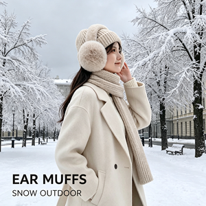 <span class=keywords><strong>Cache</strong></span>-oreilles en peluche Kawaii mignons pour femmes, chauds pour l'hiver, pliables, en fausse fourrure, bandeau chauffe-oreilles, doux et épais, protège-oreilles pour temps froid - Product Image 2