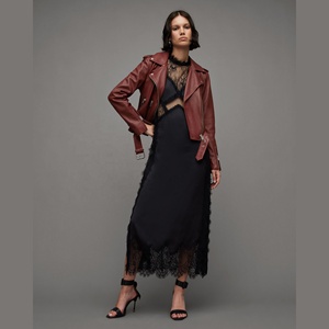 Custom <b>Women's</b> Genuine <b>Leather</b> <b>Moto</b> Biker Style Winter Motorcycle <b>Jacket</b> Waterproof Windproof Breathable Silk Lining Short - Product Image 1