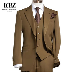 Costumes d'affaires sur mesure ODM <span class=keywords><strong>pour</strong></span> hommes, 3 pièces, grandes tailles, respirants, à simple boutonnage, <span class=keywords><strong>pour</strong></span> revers, vente en gros, fabricant - Product Image 1