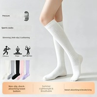 Chaussettes de compression athlétiques professionnelles sans couture pour femmes, style printemps/automne, élastiques, soutien musculaire, pression graduée