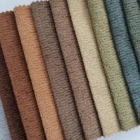 Tissu chenille rayé 100 % polyester 290 GSM tissé doux et durable pour canapé, rideau, tapisserie et textile de maison