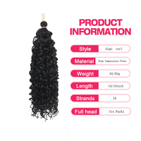 Offre Spéciale 14 pouces 18 pouces en gros bouclés crochet tresse freetress gogo curl crochet cheveux gris ombre crochet cheveux