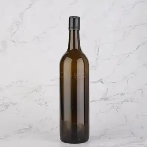 도매 750ml 올리브 그린 레드 와인 병 유리 씰 수축 캡슐