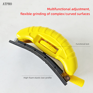 Papan dorong tangan pengamplasan kering elastis 70*198 kuning busur persegi panjang amplas bentuk persegi dapat disesuaikan - Product Image 3