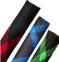 Manchon de câble tressé extensible en PET isolé, résistant aux hautes températures, protection de fil en maille pour appareils électriques