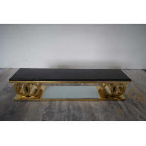 Modernos Soportes de <span class=keywords><strong>TV</strong></span> de Mármol Negro para Sala de Estar, Soporte de Exhibición de <span class=keywords><strong>TV</strong></span> Publicitario, Soporte de <span class=keywords><strong>TV</strong></span> Plateado Antiguo - Product Image 5
