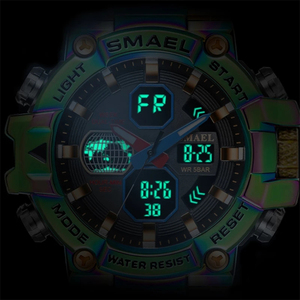 Relojes Deportivos <span class=keywords><strong>SMAEL</strong></span> para Hombre, Resistentes al Agua hasta 50 m, con Fecha Automática, Alarma, <span class=keywords><strong>Reloj</strong></span> de Pulsera de Cuarzo 8027, <span class=keywords><strong>Reloj</strong></span> Digital con Luz para Hombre - Product Image 3