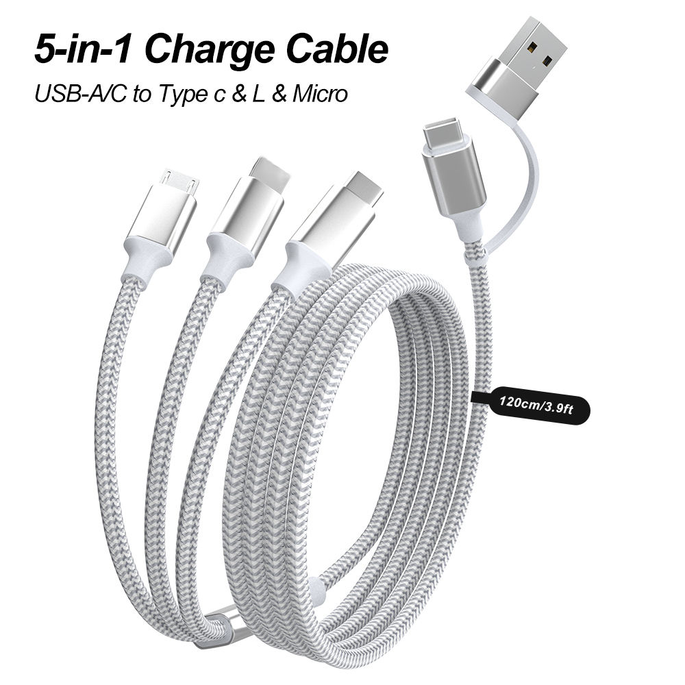 Gris [PD60W]5-en-1 [Micro + L + Typec]