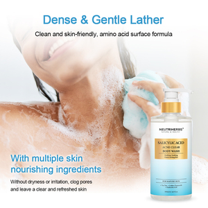 Gel <span class=keywords><strong>Doccia</strong></span> Esfoliante <span class=keywords><strong>Naturale</strong></span> Idratante con Olio di Tea Tree e Acido Salicilico, Etichetta Privata - Product Image 4