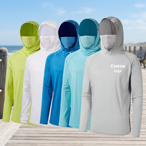 เสื้อฮู้ดดี้ป้องกันรังสียูวี UPF 50+ สำหรับตกปลา น้ำหนักเบา ระบายอากาศได้ดี แห้งเร็ว ผลิตจากโพลีเอสเตอร์และไนลอน แขนยาว ป้องกันแสงแดดสำหรับกิจกรรมกลางแจ้ง - Product Image 3