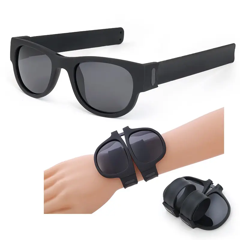 Slap on occhiali da sole polarizzati pieghevoli personalizzati 2022 occhiali da sole con cinturino specchio PC CUQI Snap Rolls Gafas occhiali da sole moda donna