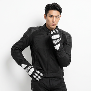 ถุงมือมอเตอร์ไซค์หนังคุณภาพพรีเมียม ลายกะโหลกแบบซับลิเมชั่น กันลื่น จับกระชับ ข้อมือยาว ป้องกันด้วยคาร์บอนไฟเบอร์ สำหรับกิจกรรมกลางแจ้ง - Product Image 1