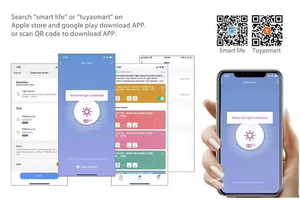 Capteur d'éclairage WiFi intelligent <span class=keywords><strong>AG</strong></span> 180 degrés, alimentation USB - Dispositif IoT Tuya Smart compatible avec l'application Smart Life pour <span class=keywords><strong>garage</strong></span>, voiture, hôtel - Product Image 4