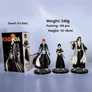 Figurine PVC Anime Bleach : Dieu de la Mort Kurosaki Ichigo, Rukia, <span class=keywords><strong>Renji</strong></span>, Zennosuke Kuchiki – Décoration et Jouet - Product Image 2