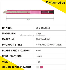 Cuchillo retráctil de precisión para afición, hoja de corte de acero inoxidable, 60 grados, 9MM - Product Image 4