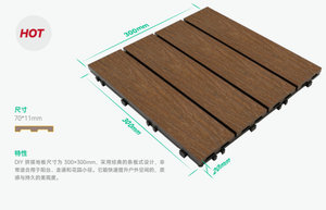 Fai da te moderno quadrato clic ad incastro per pavimenti da esterno-nessun attrezzo necessario antiscivolo e resistente alle intemperie per Patio ponte giardino - Product Image 2
