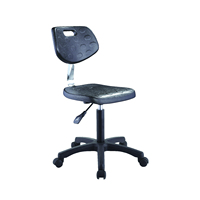 Chaise de laboratoire industrielle ESD pivotante réglable en hauteur en mousse PU noire durable antistatique