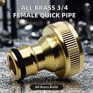 All Brass 3/4 Female Teat Nipple Reducing Forged <b>Quick</b> Water Pipe Car <b>Connector</b> - Product Image 2
