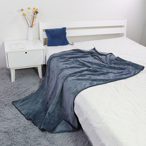 OEM de fábrica de <span class=keywords><strong>lana</strong></span> de Coral de avión, manta de viaje con bolsillo <span class=keywords><strong>y</strong></span> cremallera/ - Product Image 6