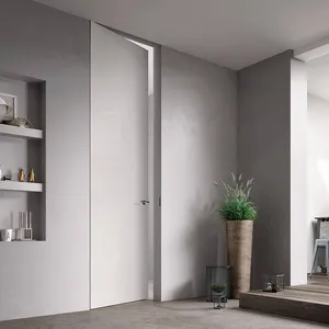 Desain Pintu Tersembunyi Interior CPL Flush, Modern Tak Terlihat dengan Engsel Tersembunyi untuk Kamar Tidur