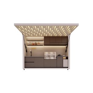Meuble de cuisine extérieur modulaire en MDF mélaminé, contemporain, mural, rectangulaire, surface en membrane PVC - Product Image 5