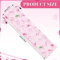 Sacs de Mahjong en Satin Rose avec Cordon de Serrage, Logo Personnalisé, 26 x 7,1 Pouces, Housse de Protection pour Supports et Poussoirs de Mahjong