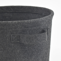 Seau rond en feutre durable pour animaux de compagnie, panier pour chien et chat, panier de rangement pour fournitures pour animaux de compagnie