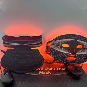 قناع علاج بخاصية الضوء الأحمر LED متوفر بـ 4 ألوان للوجه في المنازل والمساحات الصحية قناع علاج بخاصية الضوء LED من السيليكون قابل للثني جهاز تجديد البشرة - Product Image 1