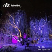 Guirlandes lumineuses pour arbre, rideau lumineux suspendu en fibre optique de haute qualité, effet cascade, lumière Avatar