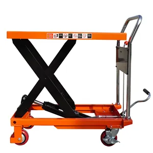 Elevador de mesa de tijera hidráulica manual, plataforma de trabajo, serie múltiple de alta calidad