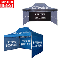 Tente pliante robuste 3x3m, imperméable, avec impression personnalisée, pour événement promotionnel
