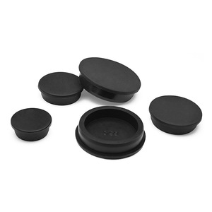 Bouchon en caoutchouc de silicone rond, anti-poussière, étanche, pour la protection des extrémités des câbles, 15-201 noir - Product Image 2