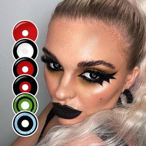 Pseyeche 17mm 미니 공막 렌즈 sharingan 콘택트 렌즈 연락처 무서운 할로윈 컬러 연락처 미친 렌즈 - Product Image 1