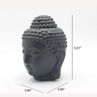 Diffuseur d'huiles essentielles en forme de tête de bouddha, brûleur d'encens, diffuseur d'aromathérapie, porte-bougie en céramique