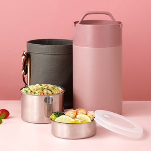 Olla Aislada al Vacío Personalizable Lekfre de Acero Inoxidable SS316, Triple Nivel, 3 Compartimentos, Gran Capacidad, Recipientes Interiores Profundos/<span class=keywords><strong>Poco</strong></span> Profundos - Product Image 6